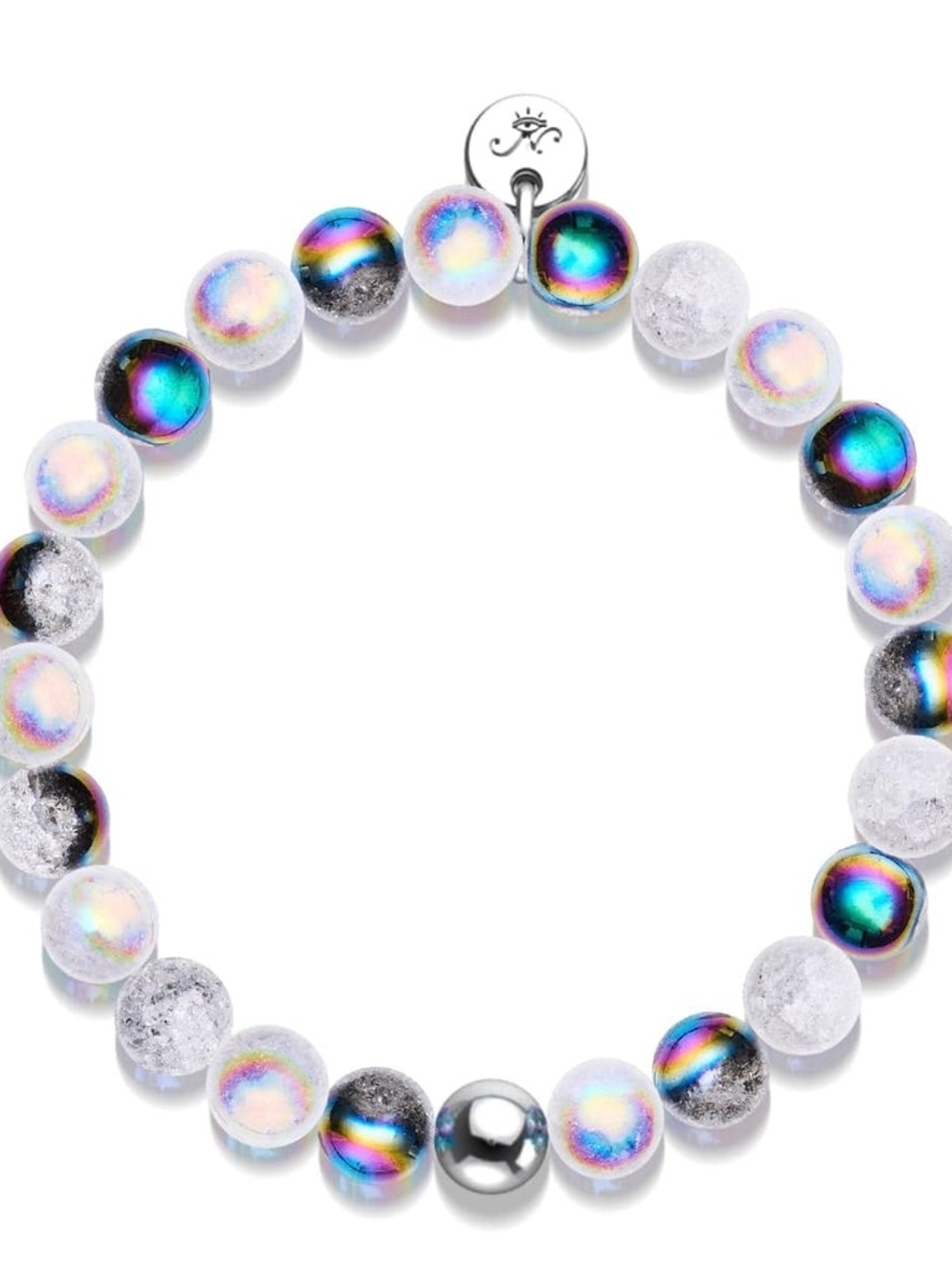 🆕️ NOGU Unicorn Chrome x White Glitter Glass Bracelet